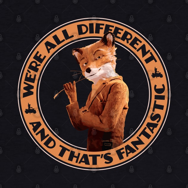 Fantastic Mr Fox - We're all Different by Barn Shirt USA